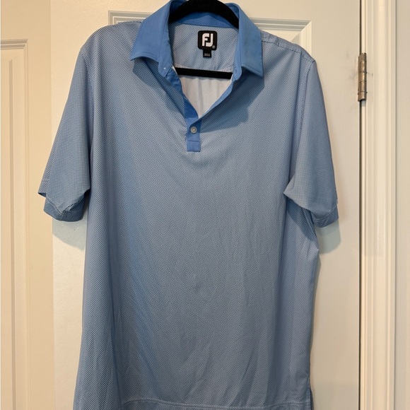 Men’s FootJoy Naples Lake Country Club Crest  Blue Polo Medium - Picture 1 of 5